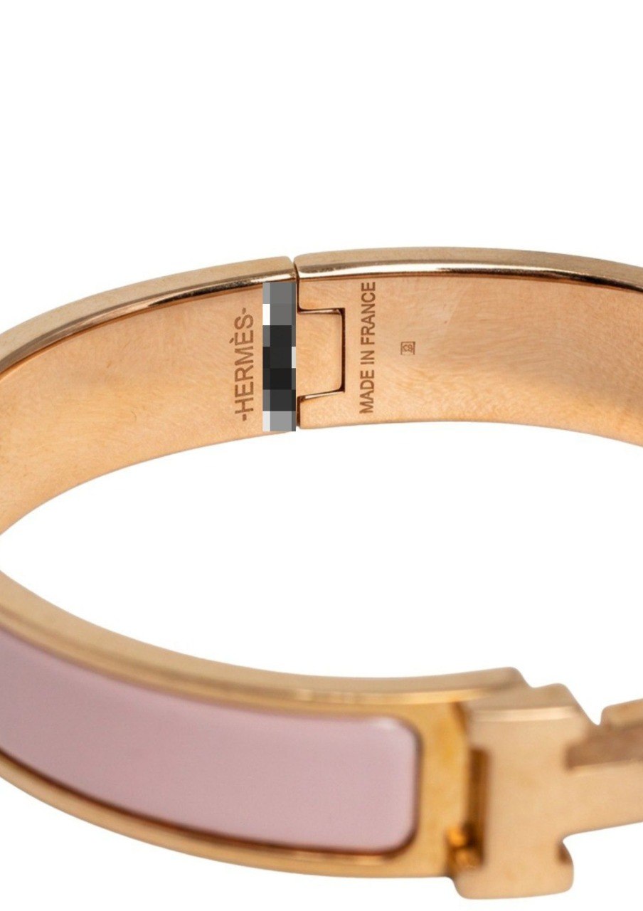 LACQUERED ENAMEL & GOLD PLATED (HERMES CLIC H) EC00110LEBG