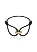 CARTIER TRINITY CORD BRACELET WITH ADJUSTABLE BLACK FABRIC BAND (EC00123YGB)