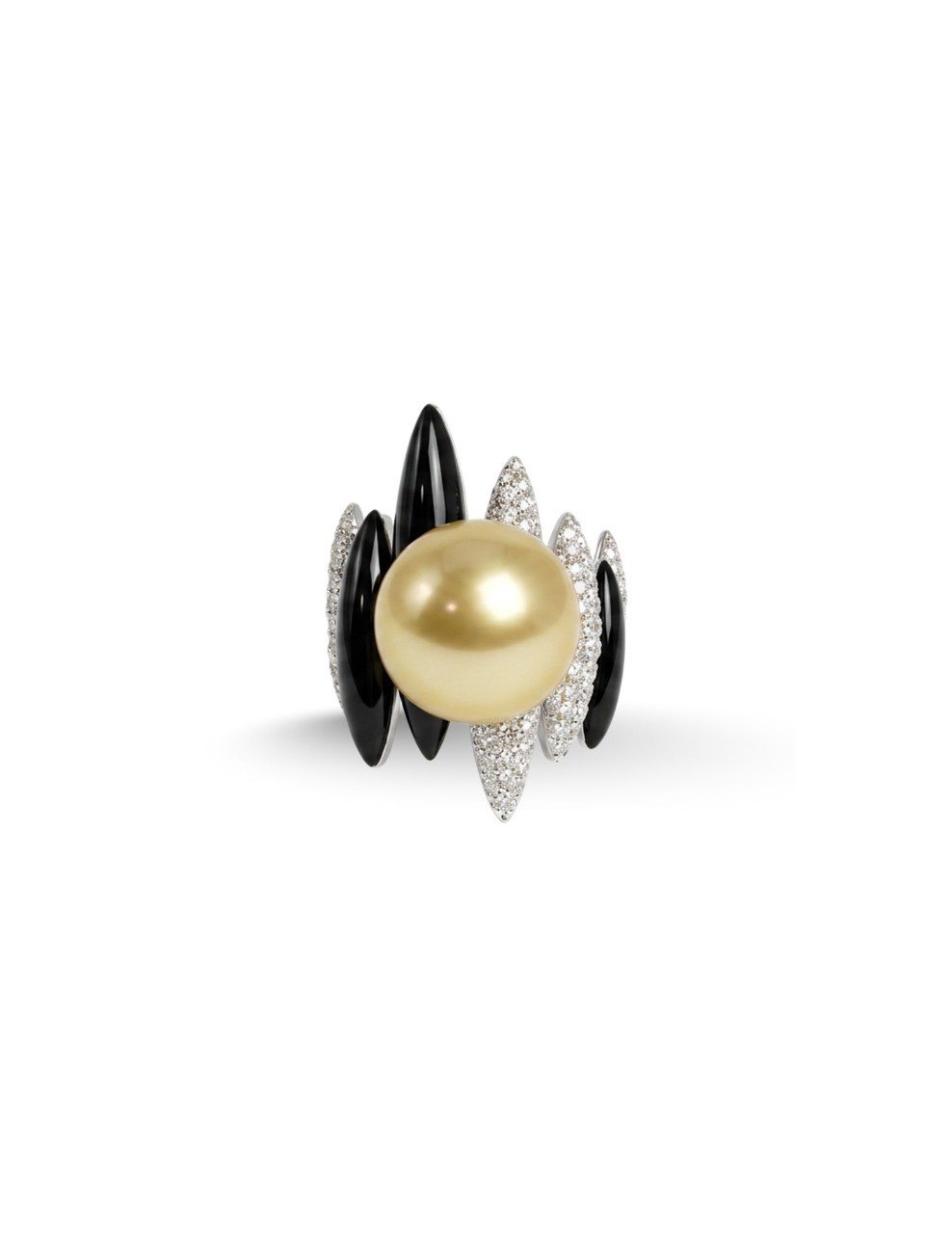 750 WHITE GOLD DIAMOND PEARL RING (EC00151WGR)