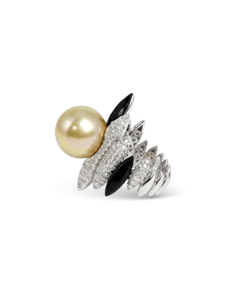 750 WHITE GOLD DIAMOND PEARL RING (EC00151WGR)