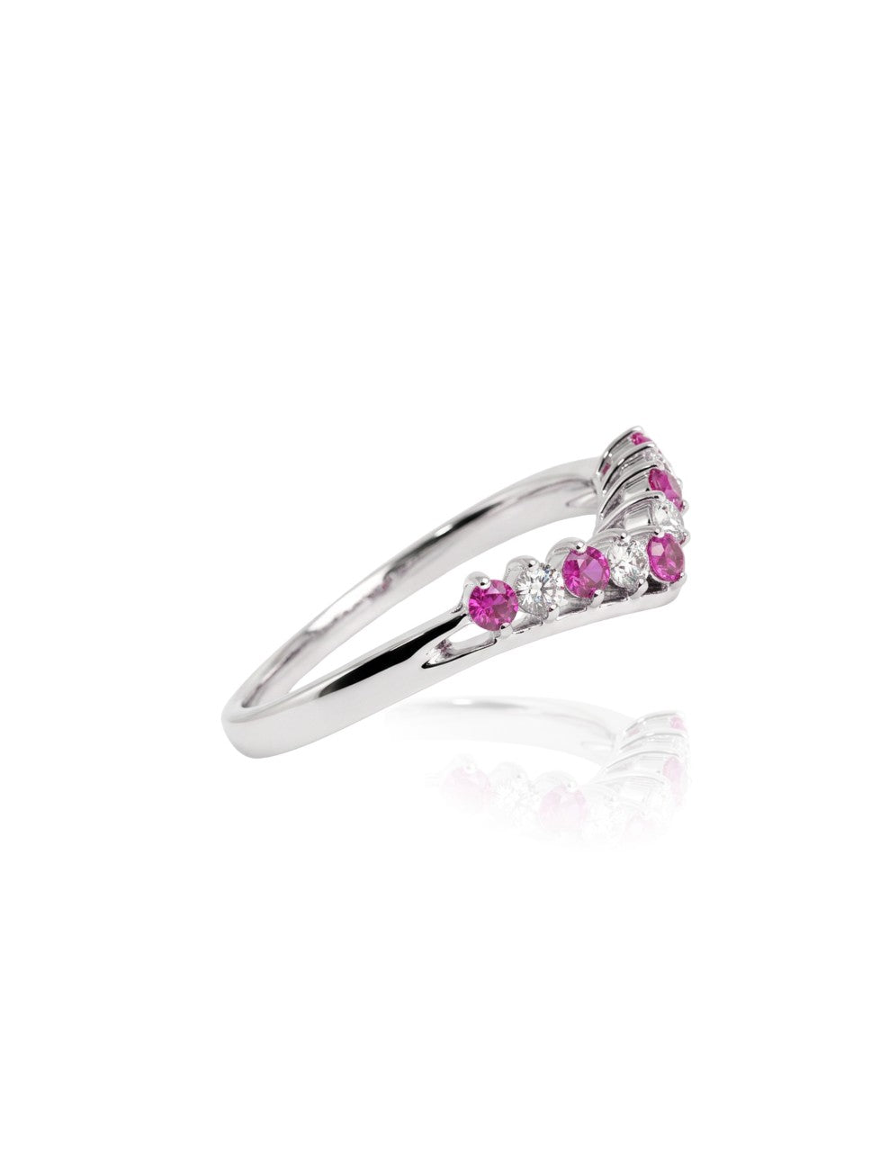 750 PINK SAPPHIRE WHITE GOLD RING EC00108WGR