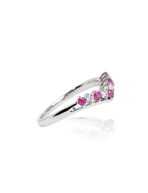 750 PINK SAPPHIRE WHITE GOLD RING EC00108WGR