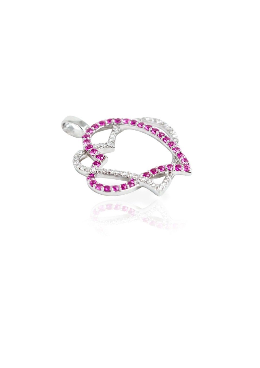 750 PINK SAPPHIRE WHITE GOLD PENDANT EC00101WGP