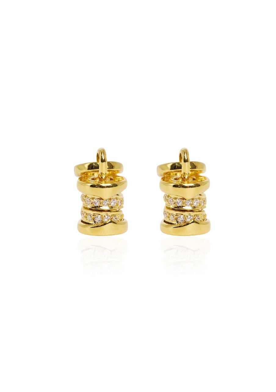 750 EARRINGS YELLOW GOLD (BVLGARI B.ZERO1) EC00109WGE