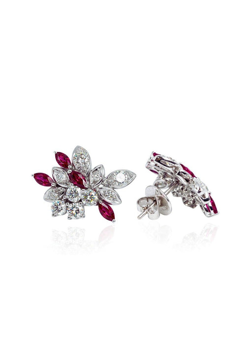 750 PINK SAPPHIRE WHITE GOLD EARRINGS EC00107WGE