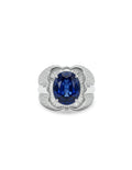 750 WHITE GOLD RING BLUE SAPPHIRE EC00128WGR