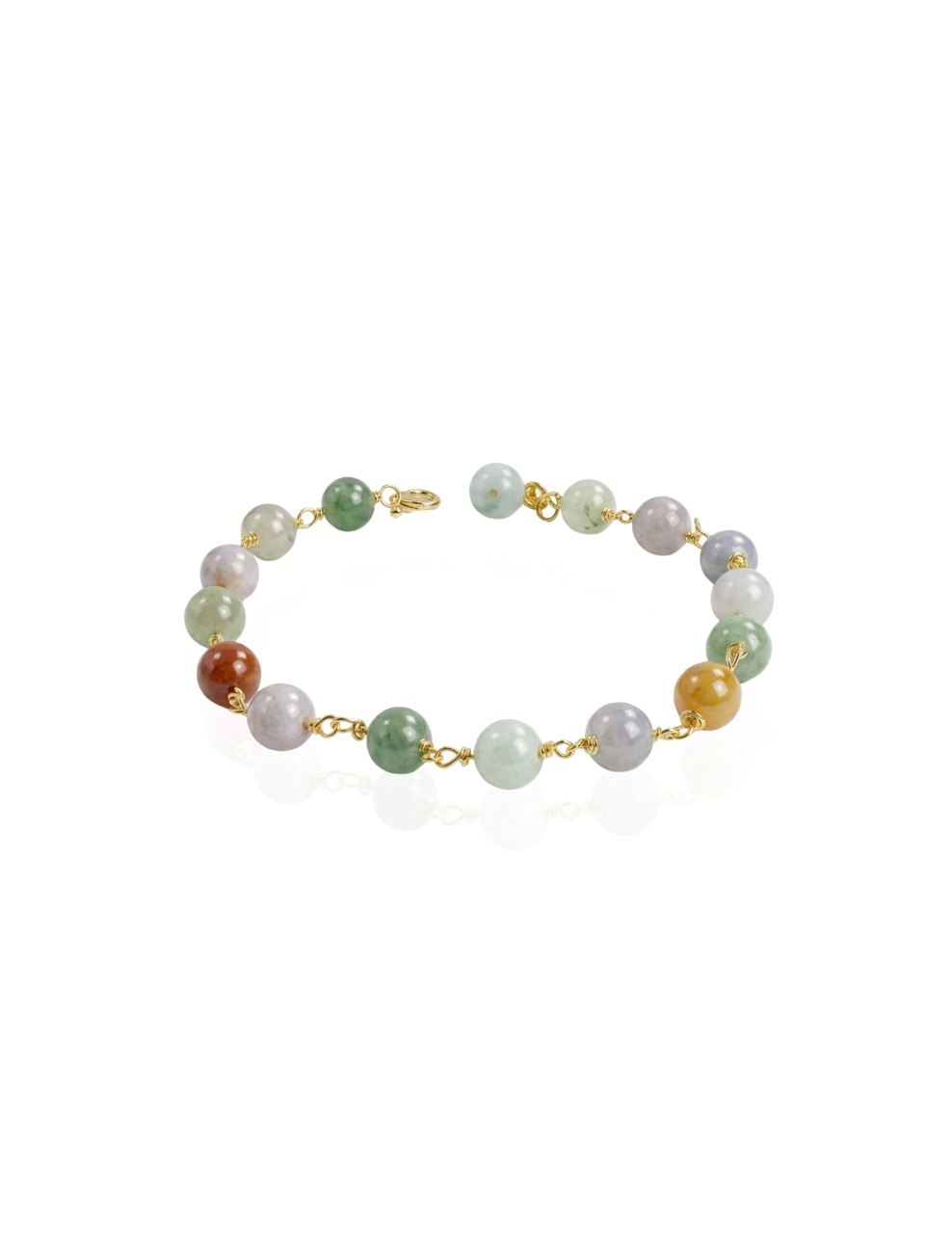 585 YELLOW GOLD BRACELET VARIANT GEMSTONES EC00104YGB
