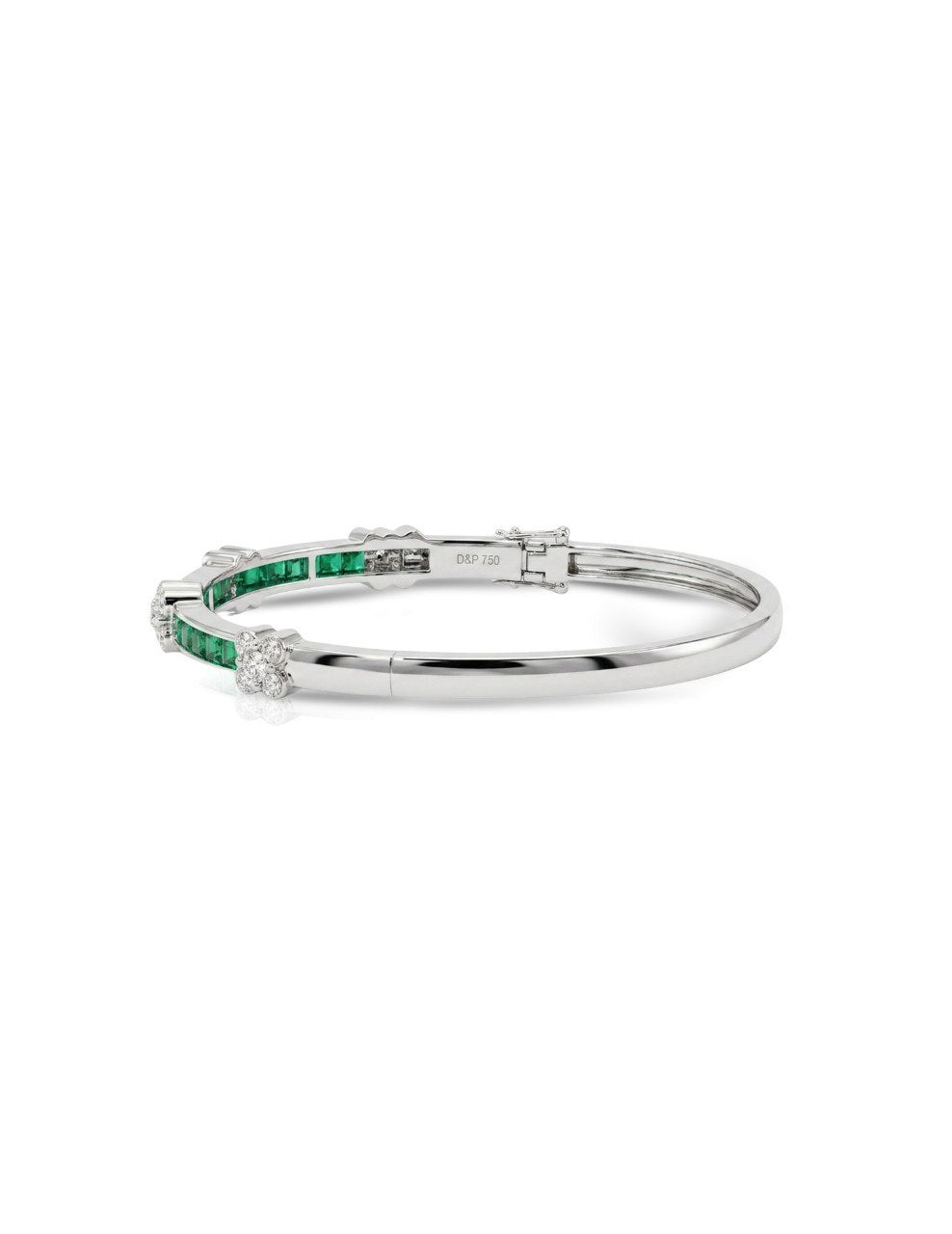 750 GREEN SAPPHIRE WHITE GOLD BANGLE EC00101WGBG