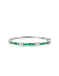 750 GREEN SAPPHIRE WHITE GOLD BANGLE EC00101WGBG