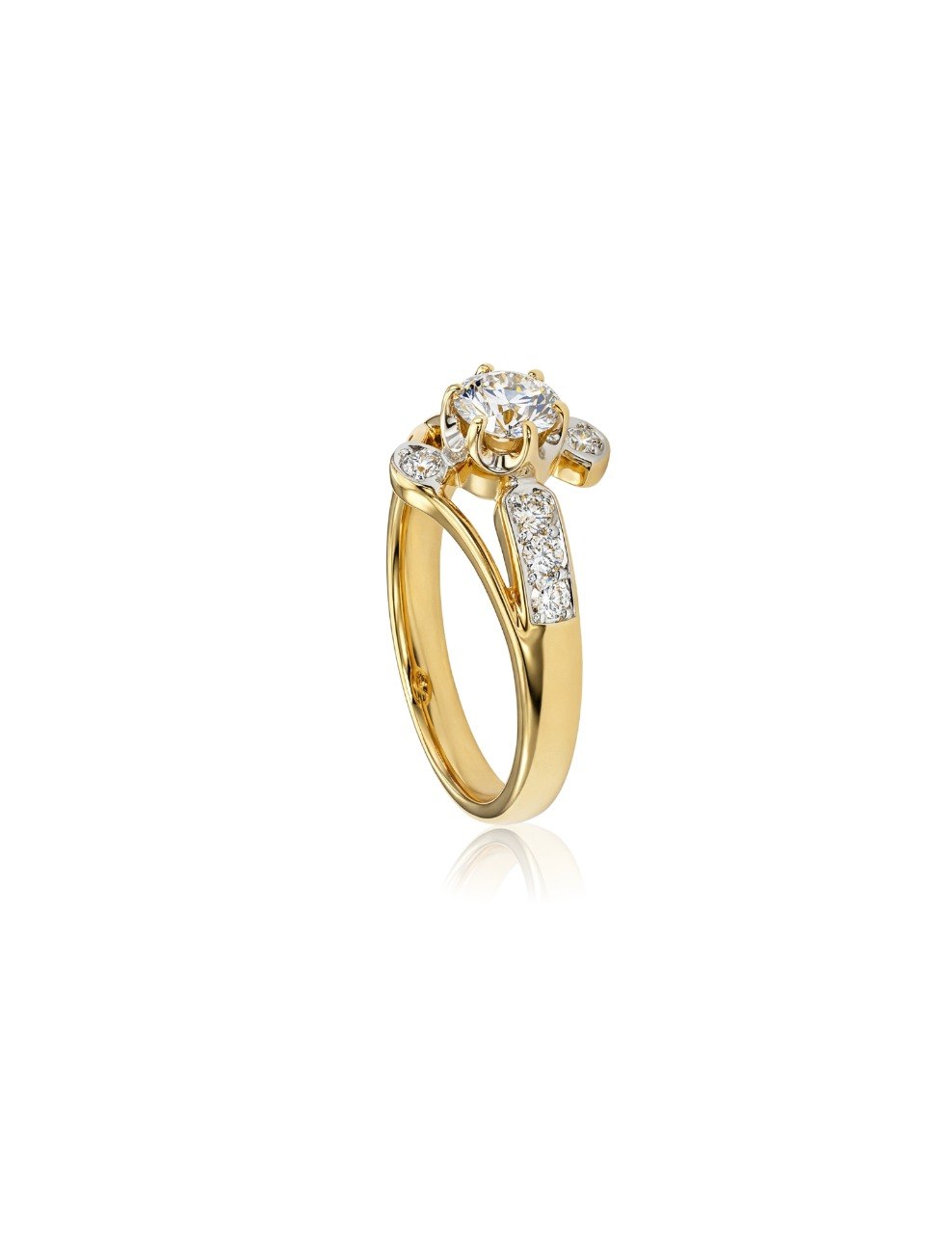 375 YELLOW WHITE GOLD EC00134YWGR