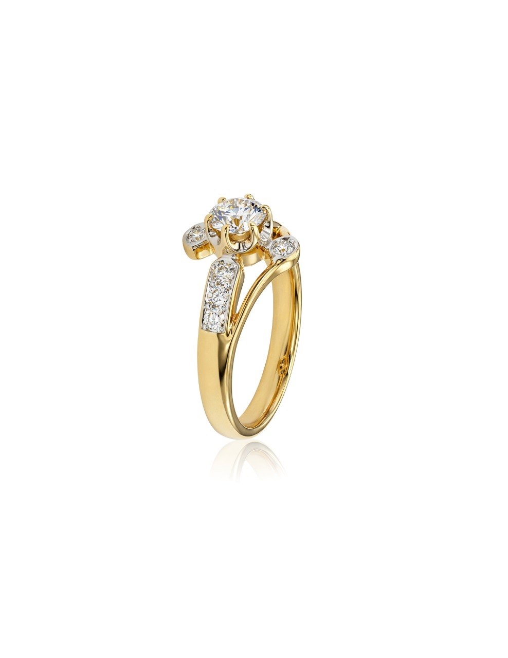 375 YELLOW WHITE GOLD EC00134YWGR