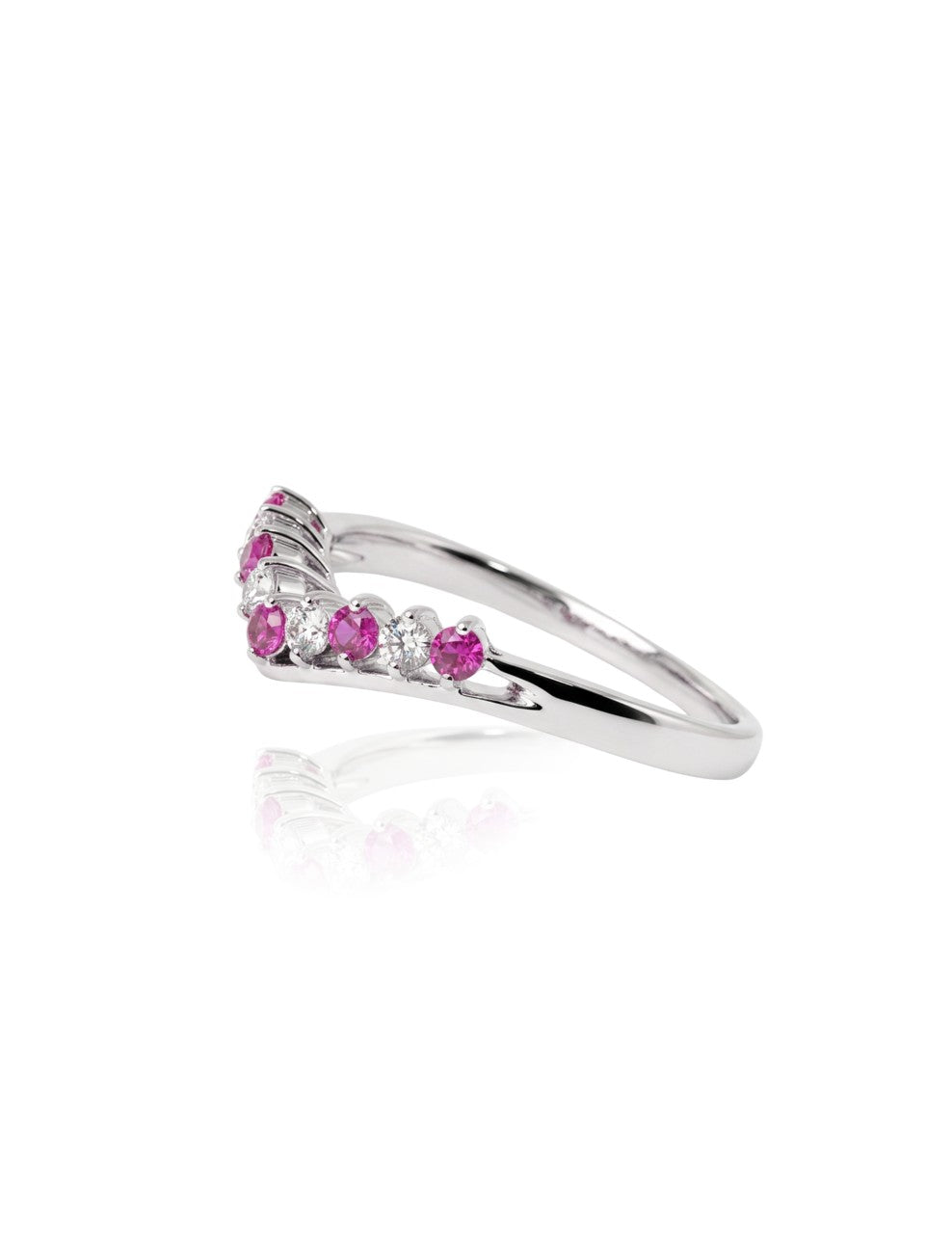 750 PINK SAPPHIRE WHITE GOLD RING EC00108WGR