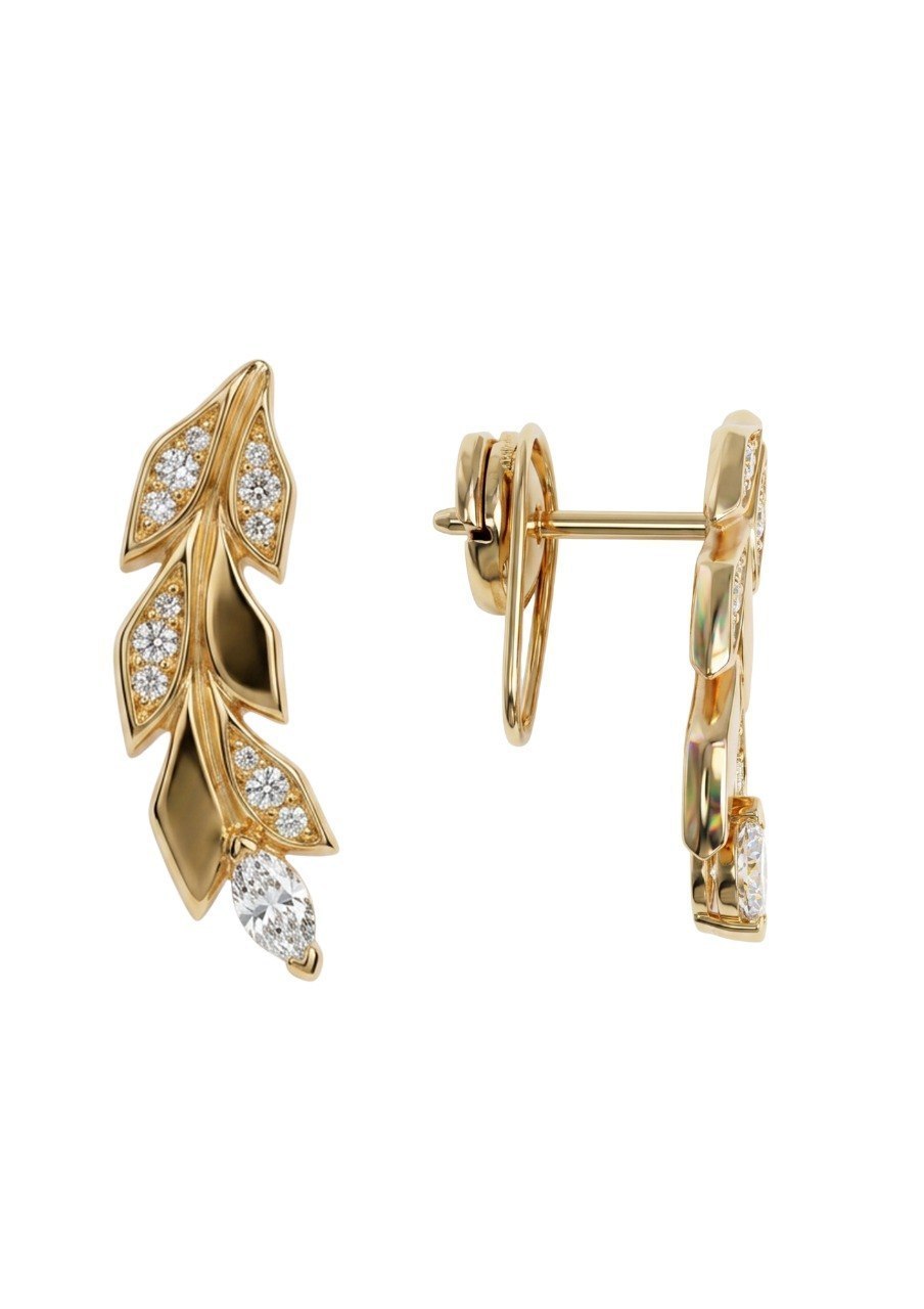 TIFFANY & CO. VICTORIA VINE CLIMBER EARRINGS (EC00114YGE)