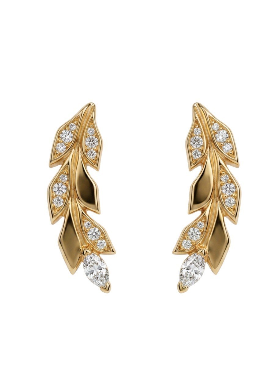 TIFFANY & CO. VICTORIA VINE CLIMBER EARRINGS (EC00114YGE)