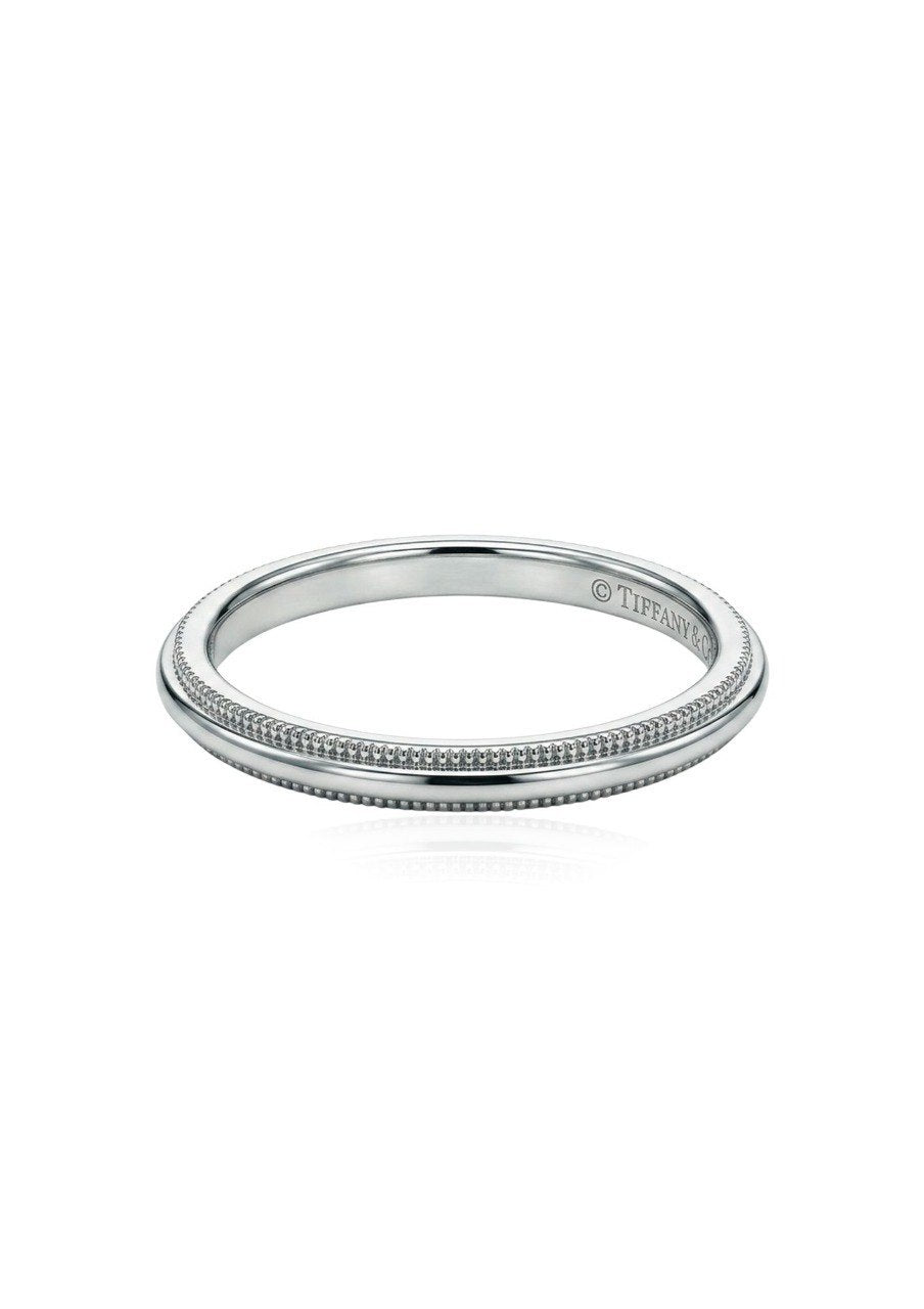 TIFFANY & CO MILGRAIN BAND RING (EC00178PT)
