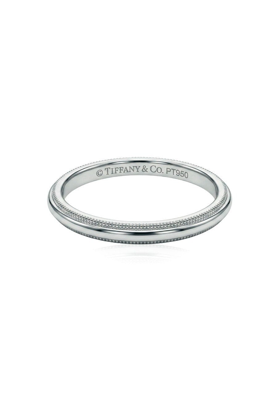 TIFFANY & CO MILGRAIN BAND RING (EC00178PT)