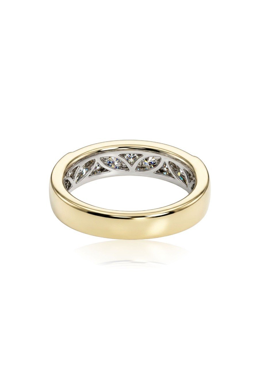 THREE ROW PAVE DIAMOND RING (EC00180WGR)