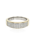 THREE ROW PAVE DIAMOND RING (EC00180WGR)