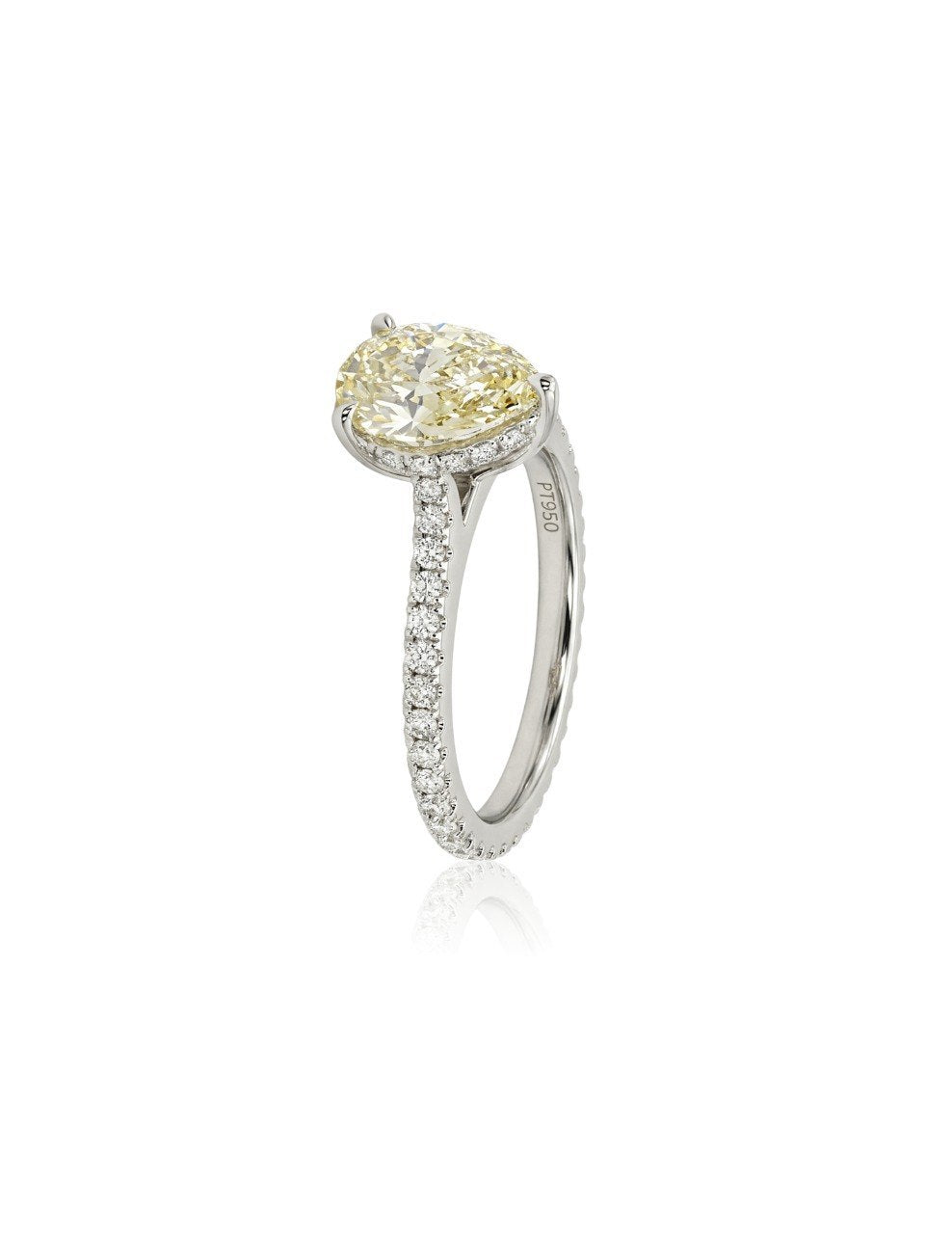 PEAR SHAPE DIAMOND 950 PLATINUM RING (EC00182WGR)