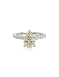 PEAR SHAPE DIAMOND 950 PLATINUM RING (EC00182WGR)