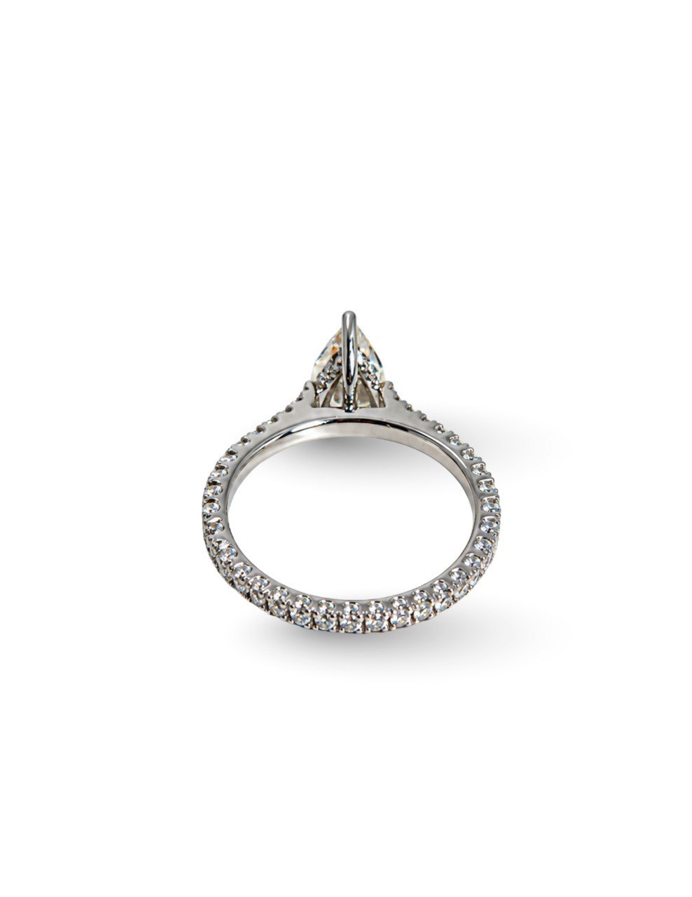 PEAR SHAPE DIAMOND 950 PLATINUM RING (EC00182WGR)