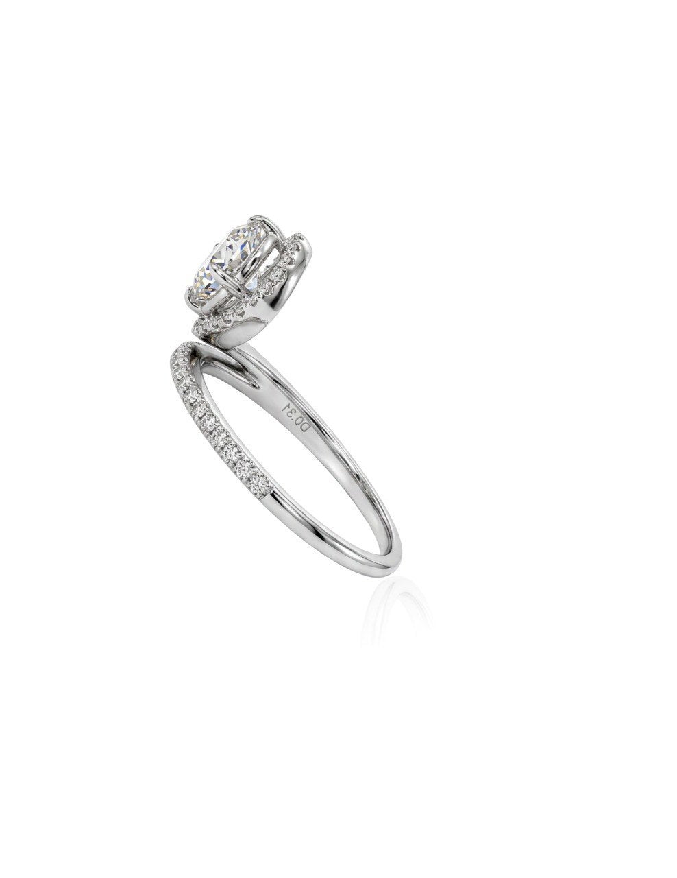 750 WHITE GOLD PEAR-CUT DIAMOND RING (EC00195WGR)
