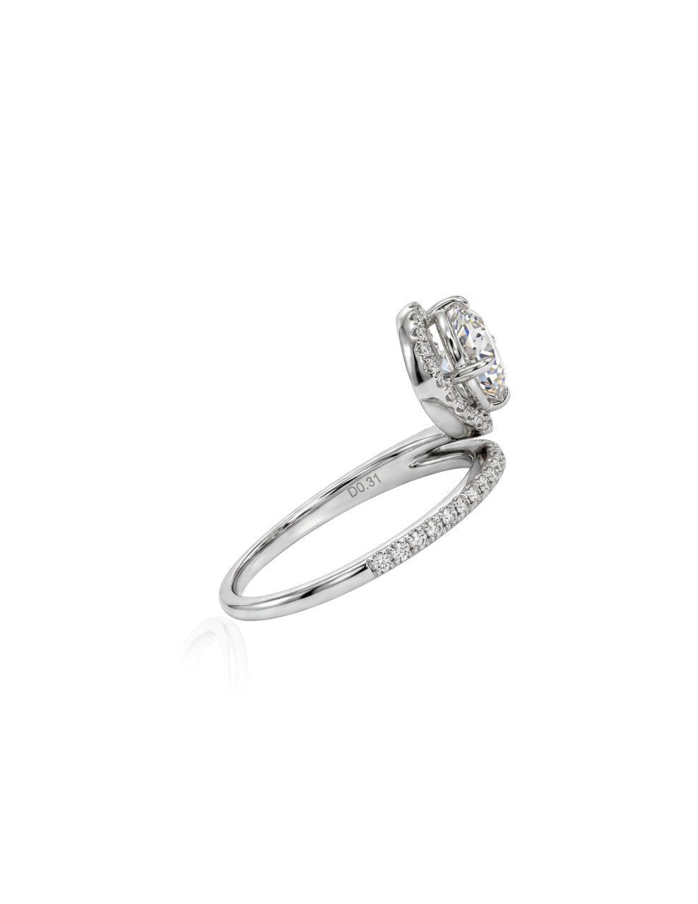 750 WHITE GOLD PEAR-CUT DIAMOND RING (EC00195WGR)
