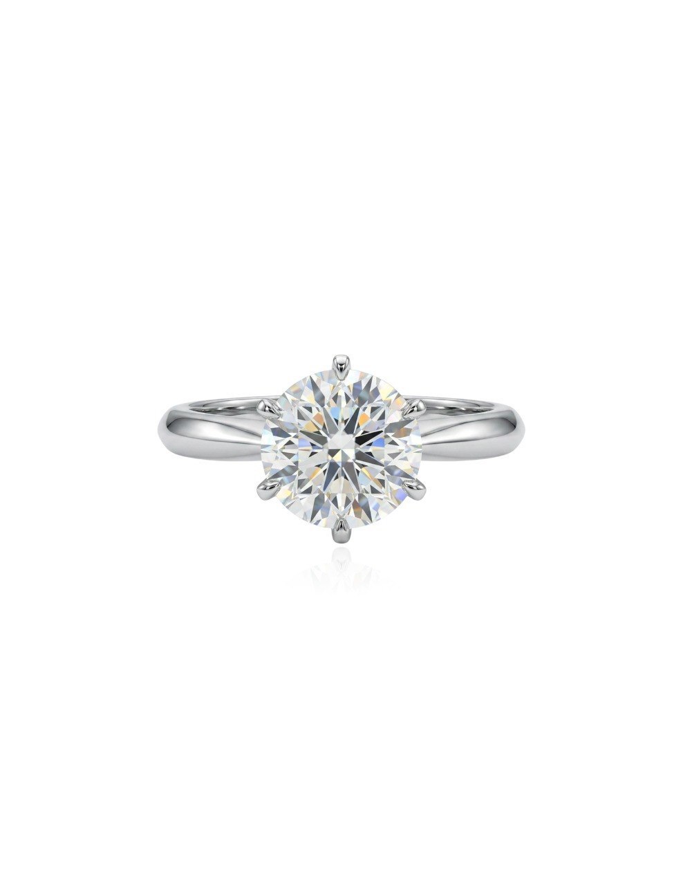 750 WHITE GOLD DIAMOND SOLITAIRE RING (EC00192WGR)