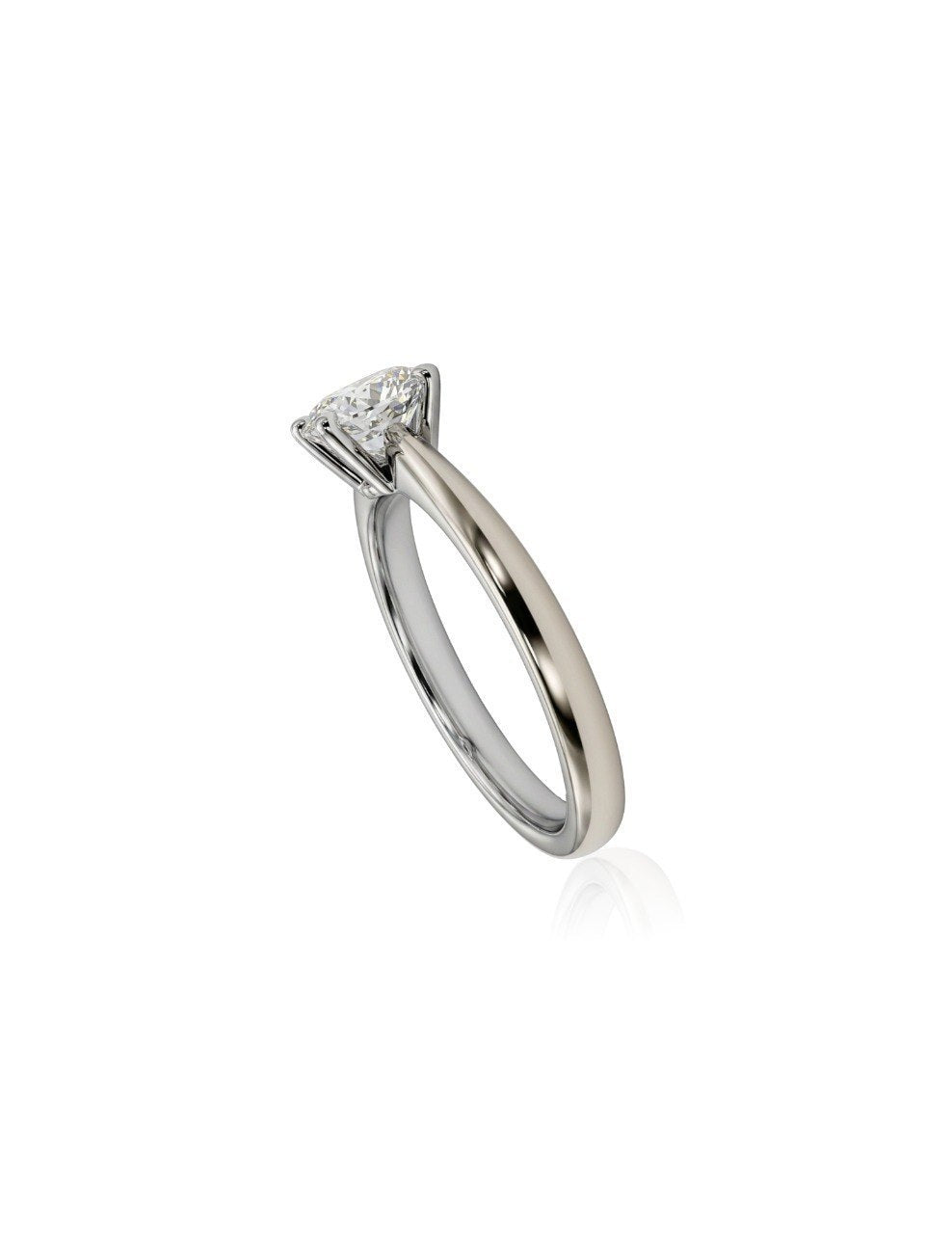 750 WHITE GOLD DIAMOND SOLITARE RING (EC00193WGR)