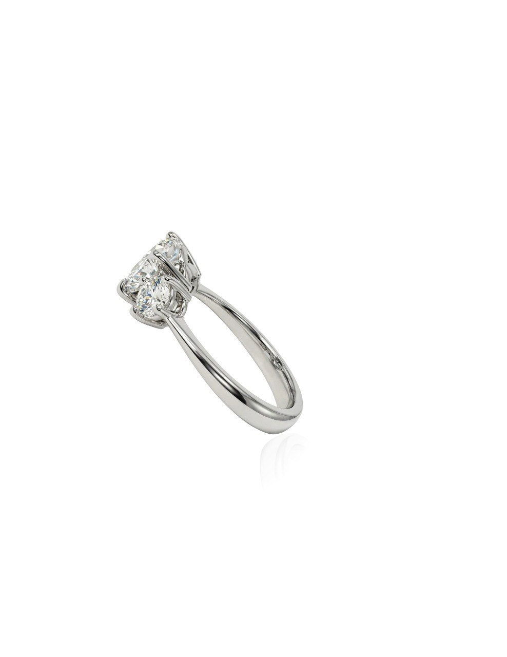 750 WHITE GOLD RING DIAMOND LOVE SHAPE (EC00191WGR)