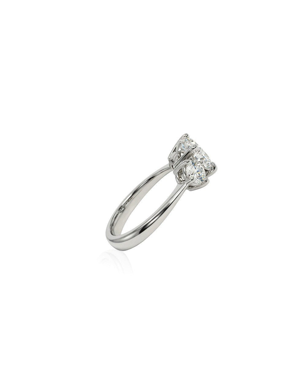 750 WHITE GOLD RING DIAMOND LOVE SHAPE (EC00191WGR)