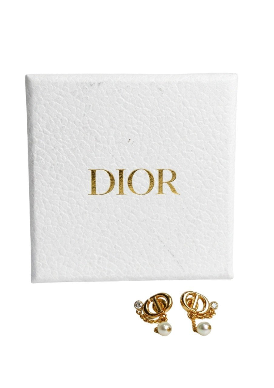 CHRISTIAN DIOR PETIT CD DROP EARRINGS (EC00120GTE)