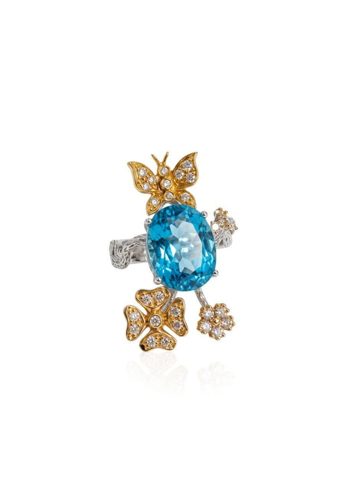 750 BLUE SAPPHIRE WHITE GOLD RING (EC00186WGR)