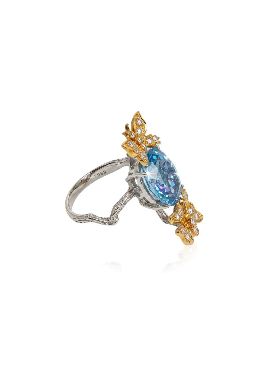750 BLUE SAPPHIRE WHITE GOLD RING (EC00186WGR)