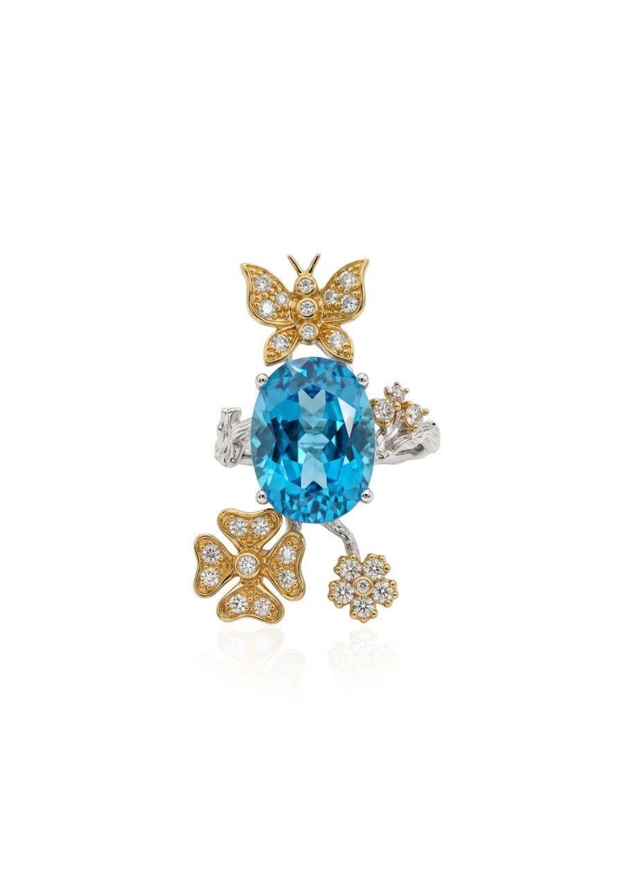 750 BLUE SAPPHIRE WHITE GOLD RING (EC00186WGR)
