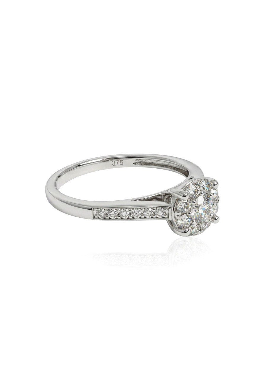 375 DIAMOND WHITE GOLD RING (EC00177WGR)