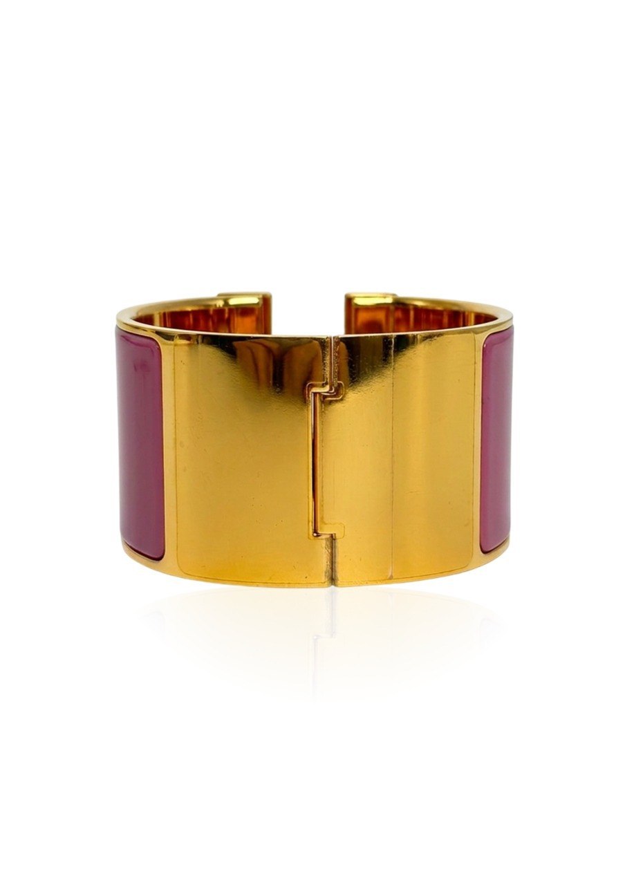 HERMES CLIC H LACQUERED ENAMEL GOLD PLATED (EC00109LEBG)