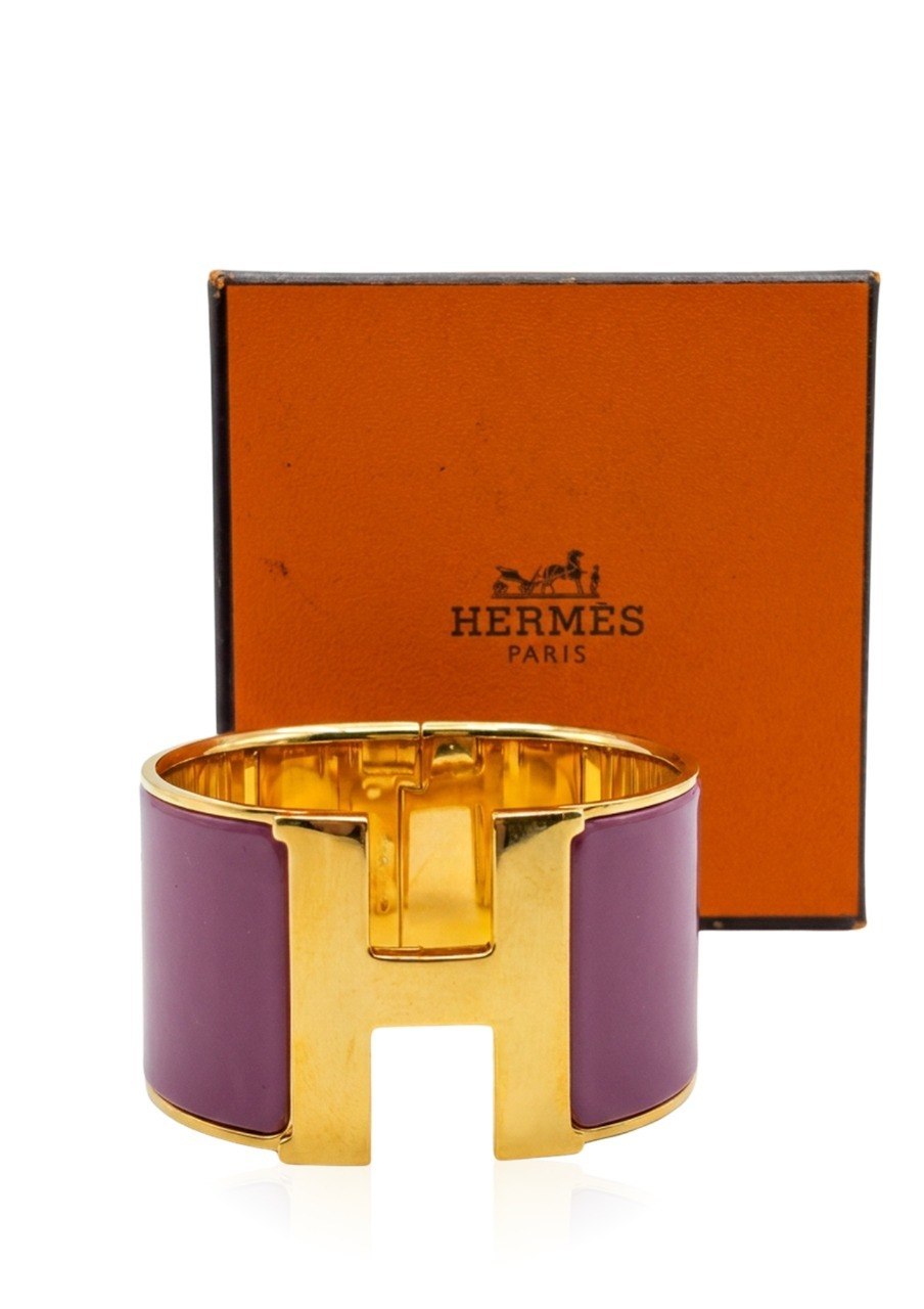 HERMES CLIC H LACQUERED ENAMEL GOLD PLATED (EC00109LEBG)