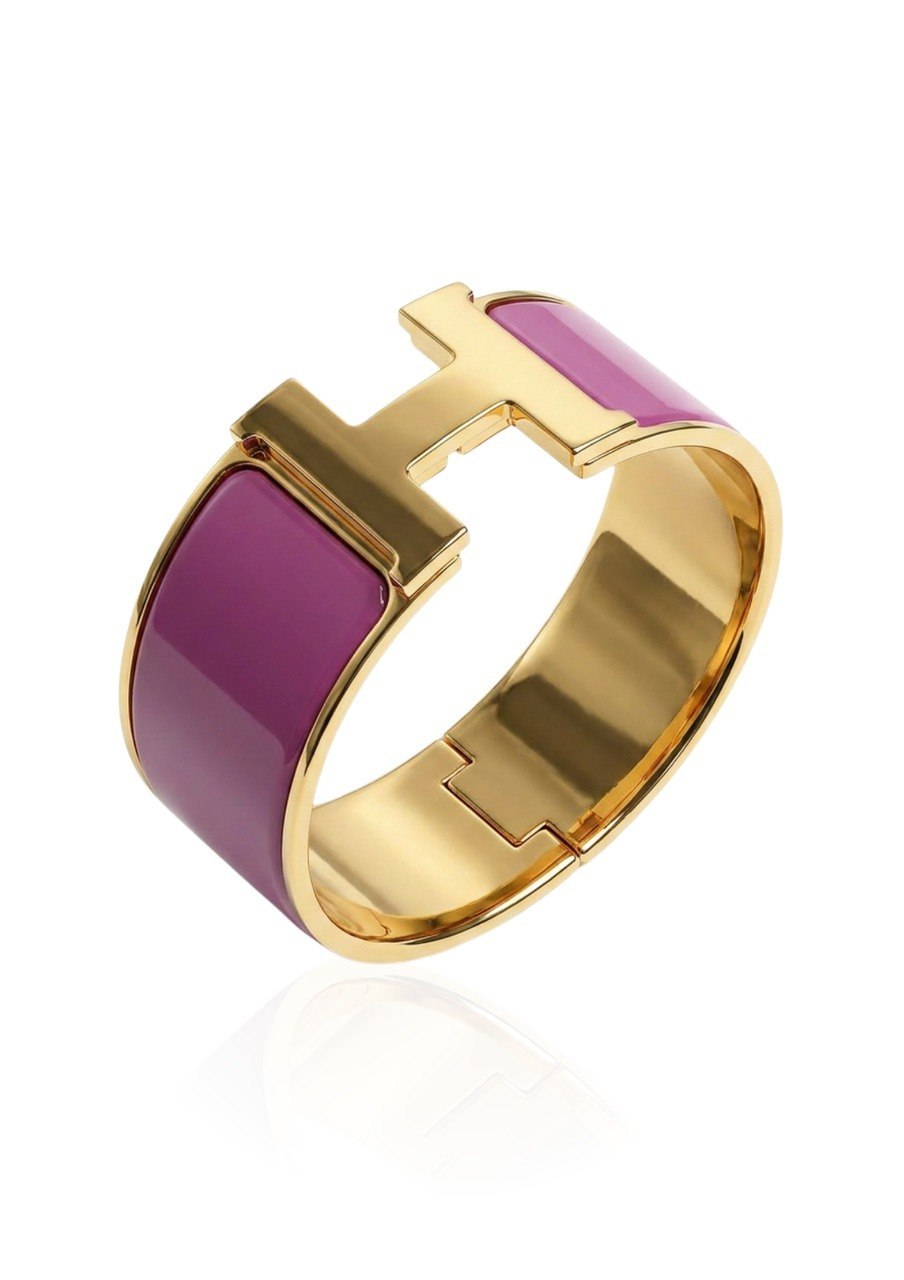 HERMES CLIC H LACQUERED ENAMEL GOLD PLATED (EC00109LEBG)