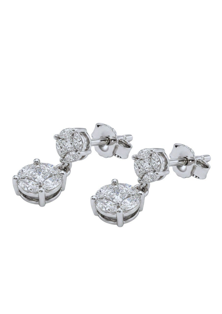 750 WHITE GOLD DIAMOND EARRINGS (EC00126WGE)