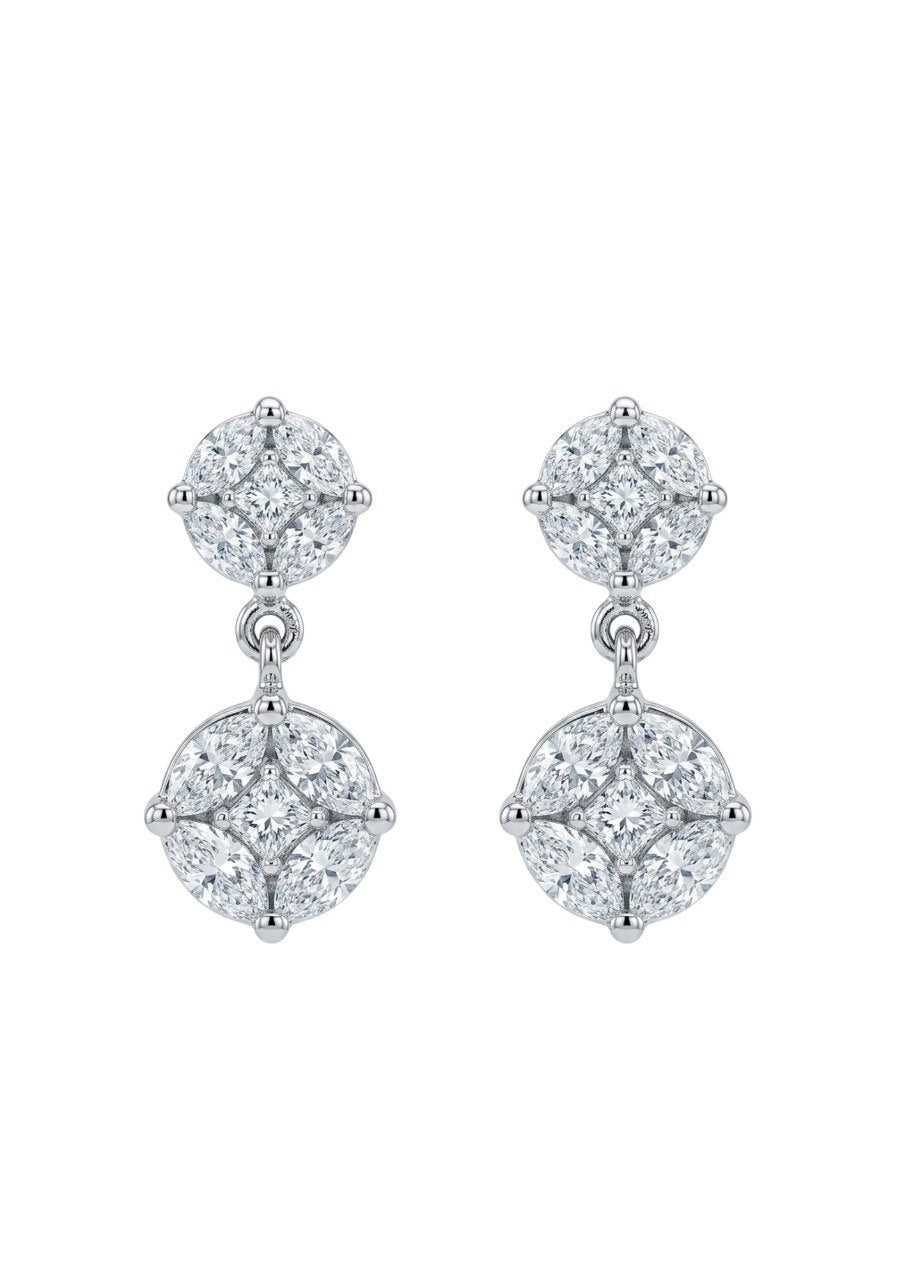 750 WHITE GOLD DIAMOND EARRINGS (EC00126WGE)