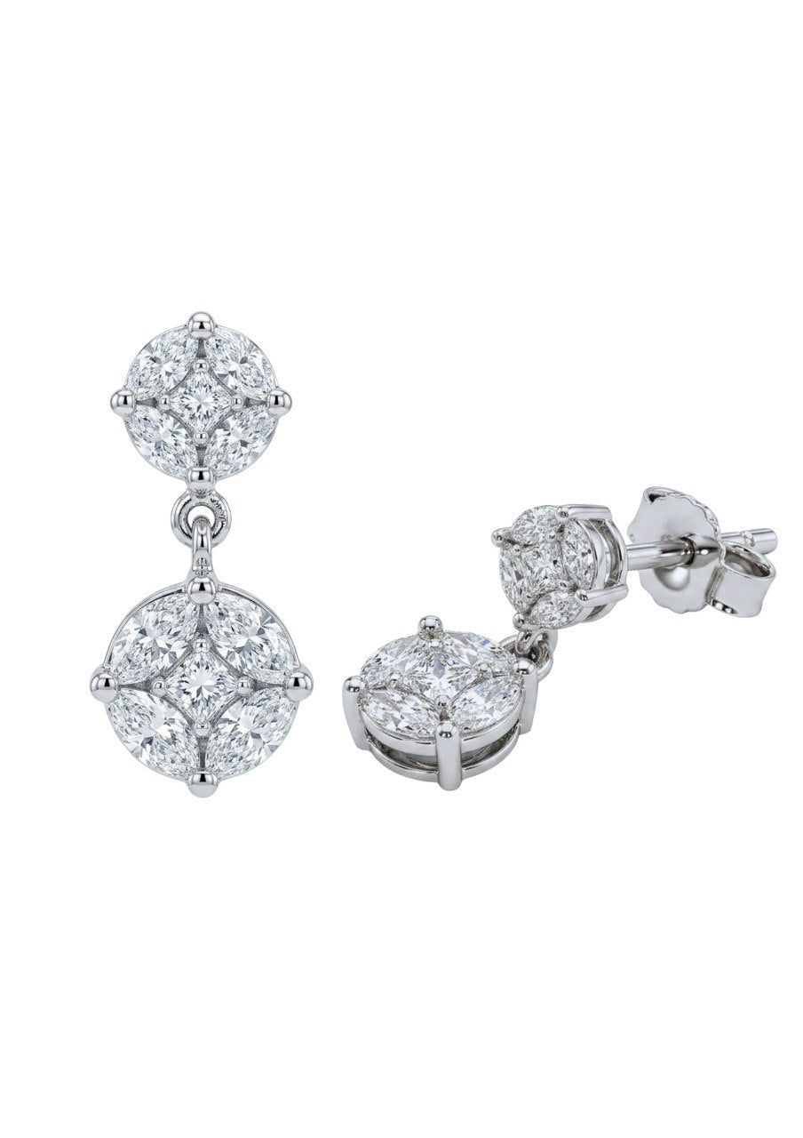 750 WHITE GOLD DIAMOND EARRINGS (EC00126WGE)