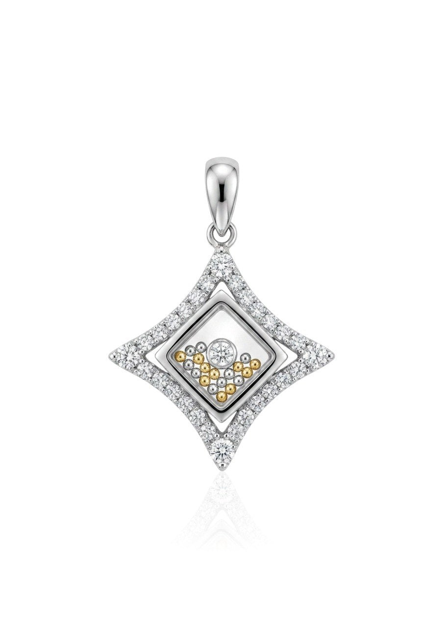 750 WHITE GOLD DIAMOND PENDANT (EC00128WGP)