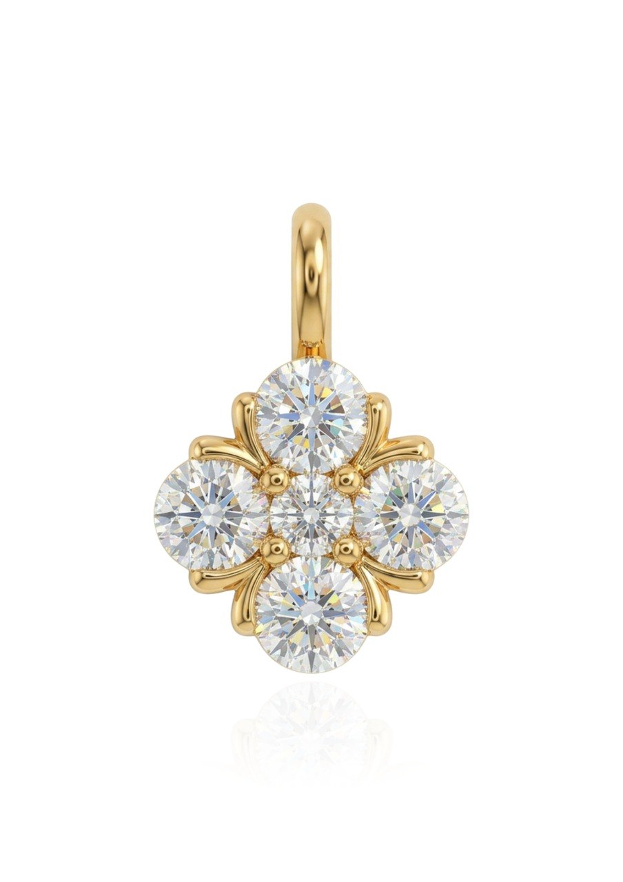 750 YELLOW GOLD DIAMOND PENDANT (EC00122YGP)