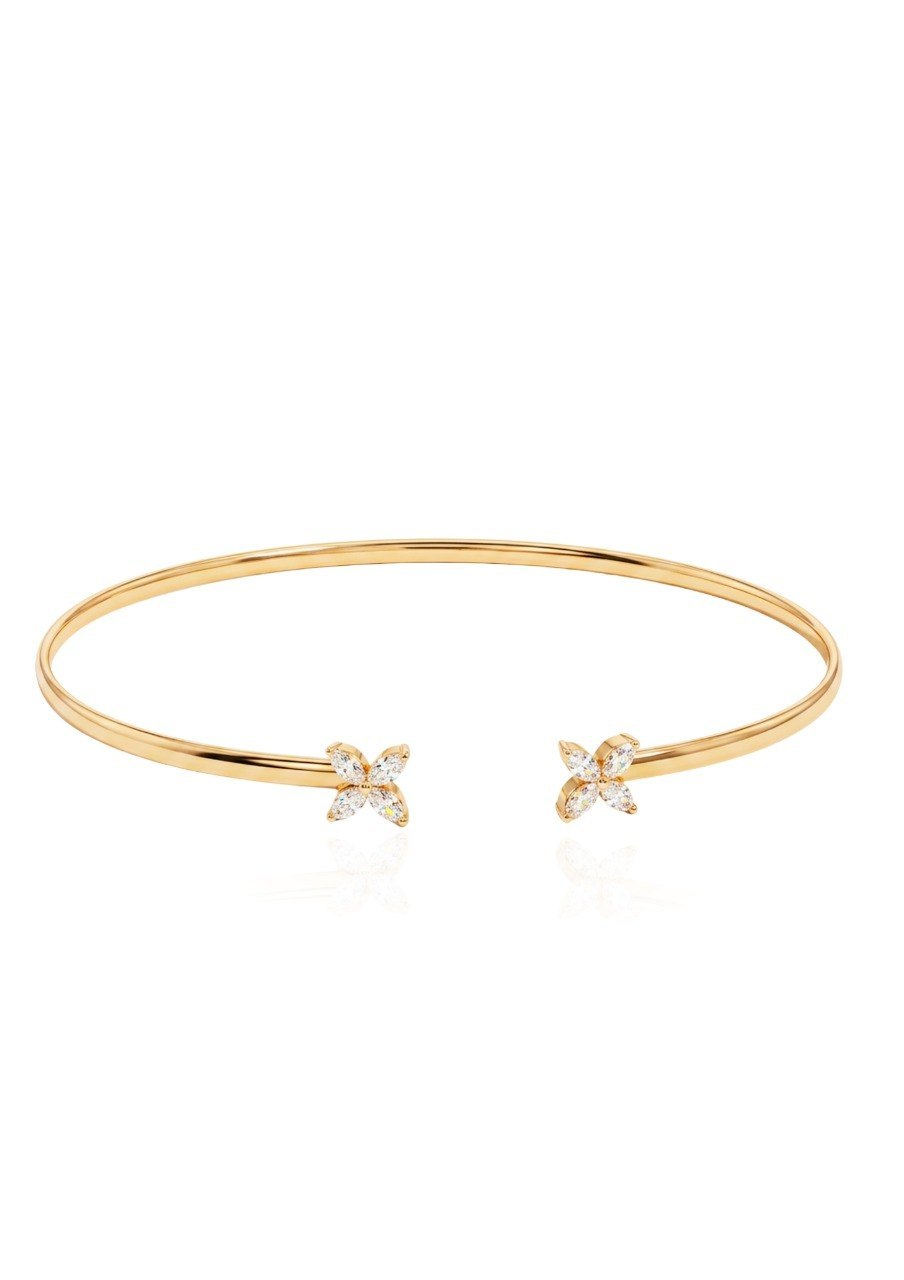 750 YELLOW GOLD DIAMOND BANGLE (EC00121YGBG)