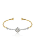 750 YELLOW WHITE GOLD BANGLE (EC00122YWGBG)
