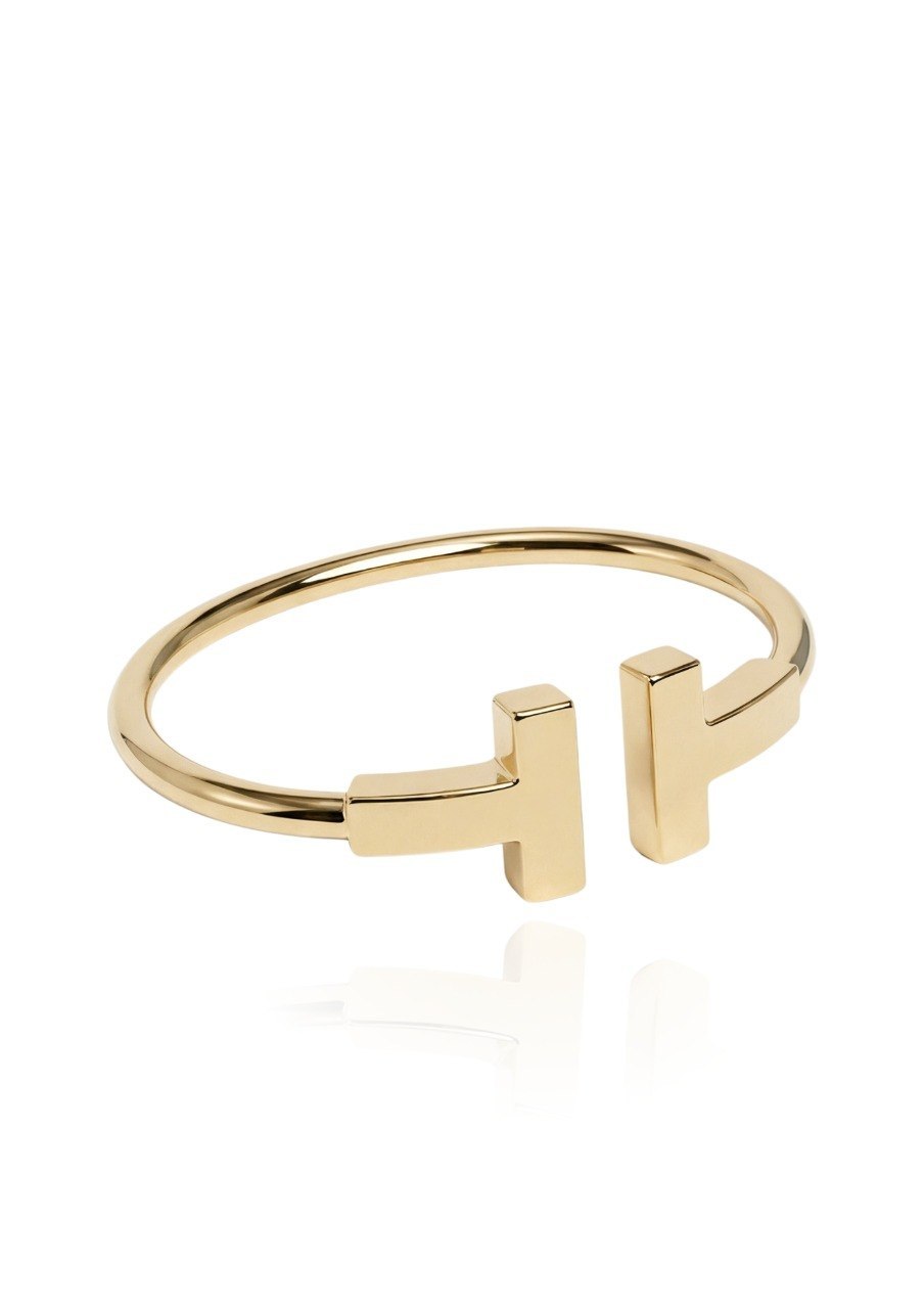 TIFFANY T WIDE WIRE BRACELET IN YELLOW GOLD (EC00123YGBG)