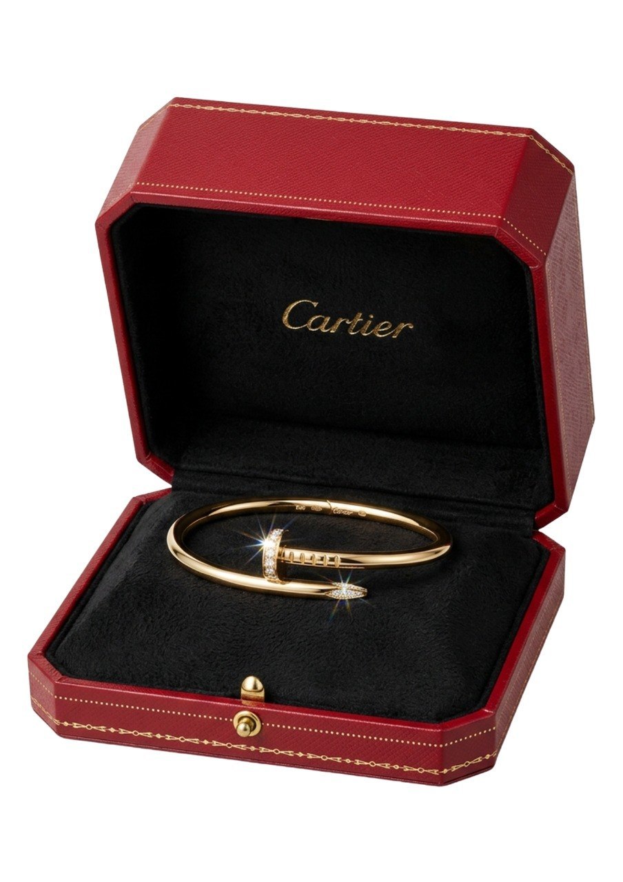 CARTIER JUSTE UN CLOU YELLOW GOLD BANGLE (EC00126YGBG)