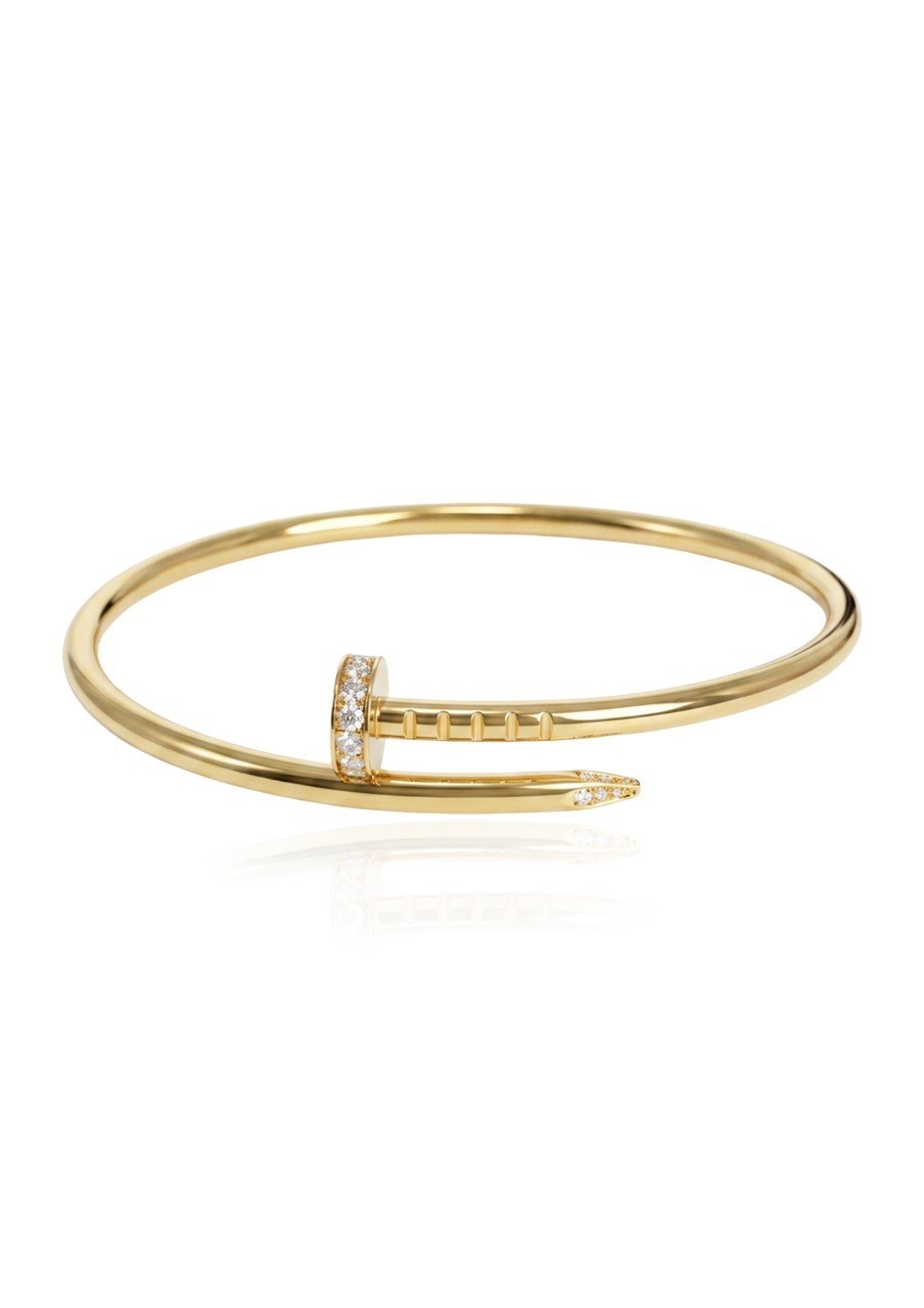 CARTIER JUSTE UN CLOU YELLOW GOLD BANGLE (EC00126YGBG)