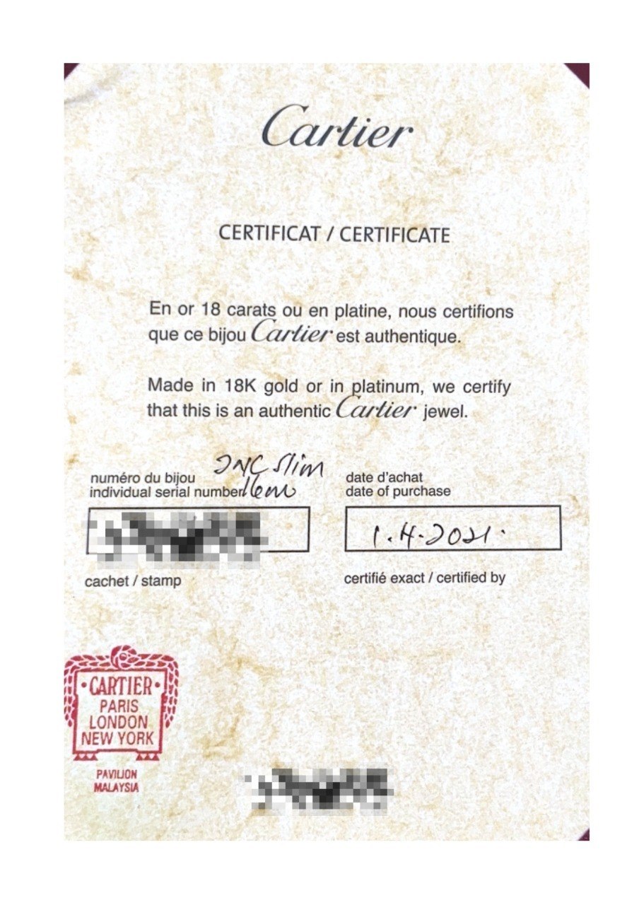 CARTIER JUSTE UN CLOU YELLOW GOLD BANGLE (EC00126YGBG)